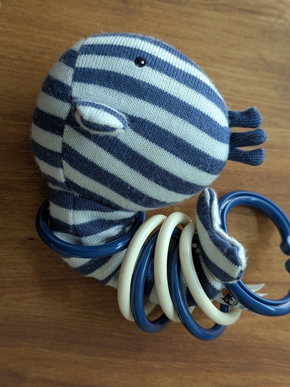 🍼✨Jellycat Walter Whale Baby Rattle Plush - Blue Striped NWOT